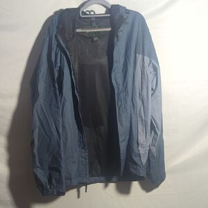 Eddie Bauer Men’s Light Blue Windbreaker Jacket Size L Like New